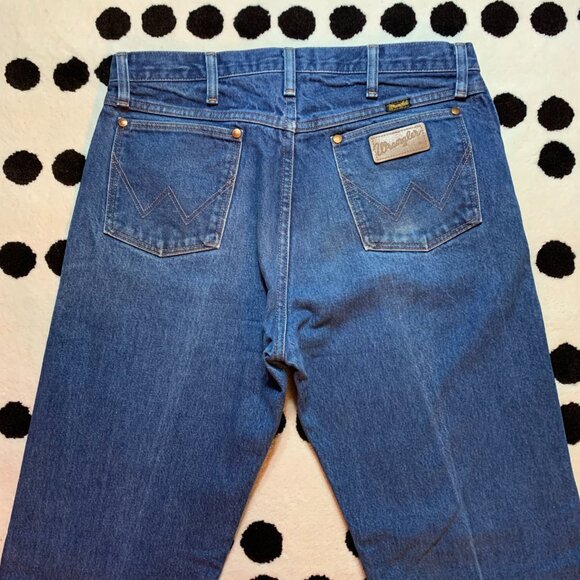 Wrangler Cowboy Cut Bootcut 13MWZ Faded Denim Western Jeans - Picture 5 of 13